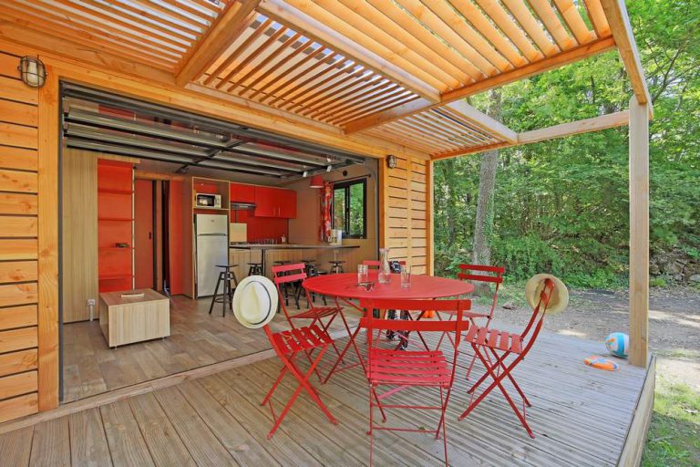 Camping Huttopia Calvados Normandie chalet verhuur 768x512