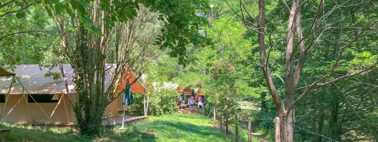 Camping Huttopia Gorges du Tarn safaritent huren 768x288